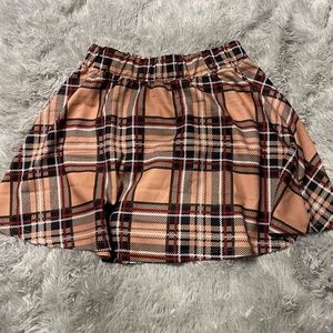 Mini plaid skater skirt